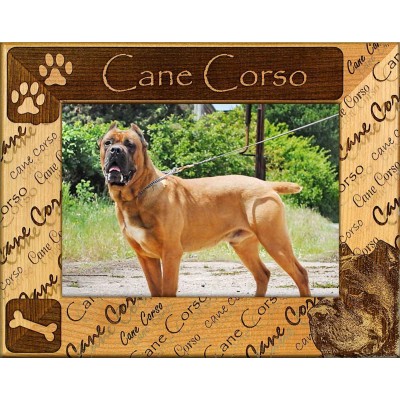 CANE CORSO: ENGRAVED ALDERWOOD PICTURE FRAME #0044. Available in 4 sizes   282778695164